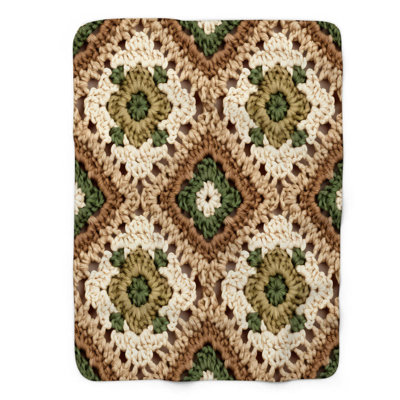 Faux crochet artistique - couverture Sherpa Bla de qualité supérieure 1 pièce