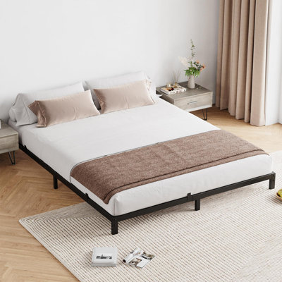 Heavy Duty Metal Platform Bed Frame – Full Size, 6 Inch Height, Sturdy Steel Slats, No Box Spring Needed, Noise-Free