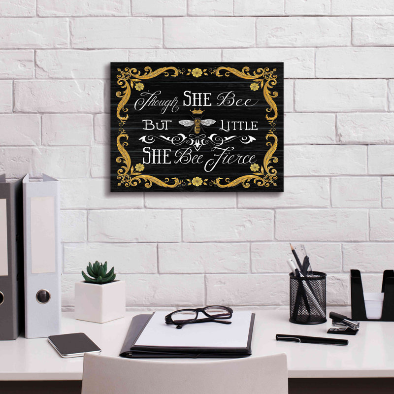 Red Barrel Studio «She Bee Fierce» par Deb Strain, estampe numérique sur toile, L 16 po x H 12 po