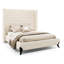 King Tufted Upholstered Low Profile Standard Bed