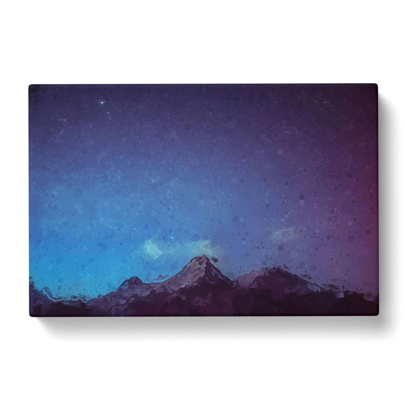 Stars Above The Mountains In Nepal In Abstract - Wrapped Canvas Print, 35cm H x 50cm W x 3cm D