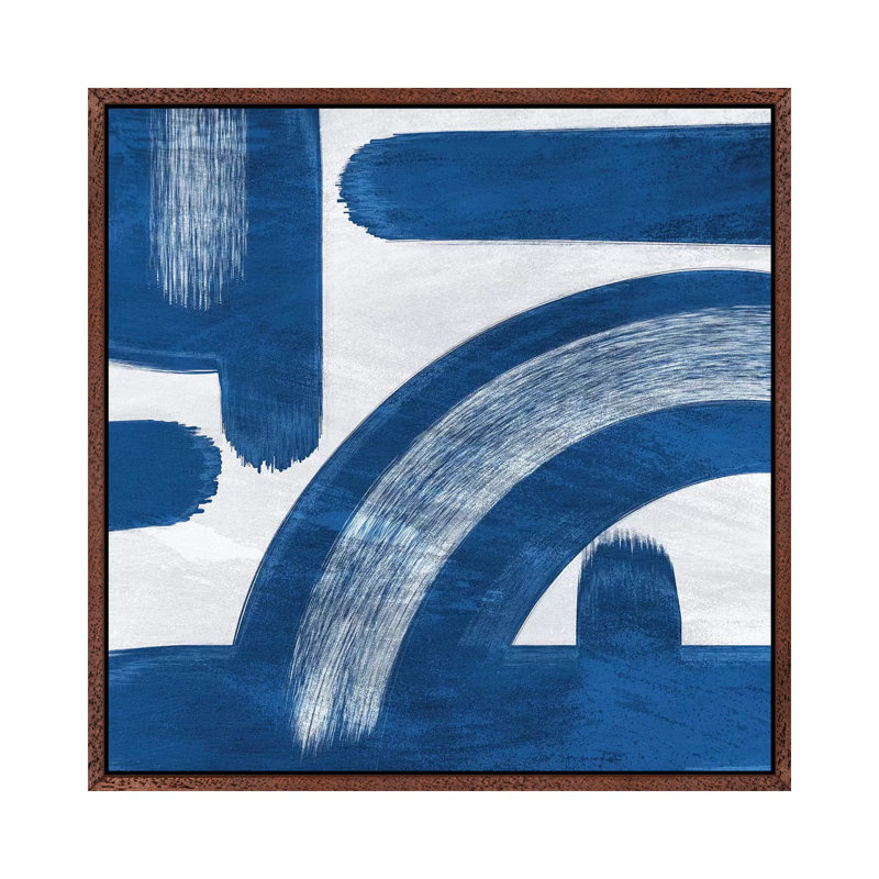 Classic Statements I by Marcus Prime - Painting on Canvas, Classic Brown Wood Framed, 45.72cm H x 45.72cm W x 3.81cm D
