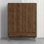 Levine 3 Door Manufactured Wood Wardrobe-914557813