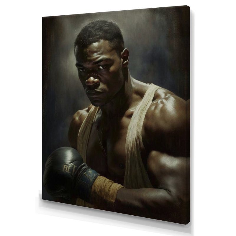 «Wrestling Man», reproduction sur toile, H 20 po x l 12 po x P 1 po, Toile tendue