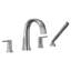 Doux Double Handle Deck Mounted Roman Tub Faucet Trim with Handshower-2009391573