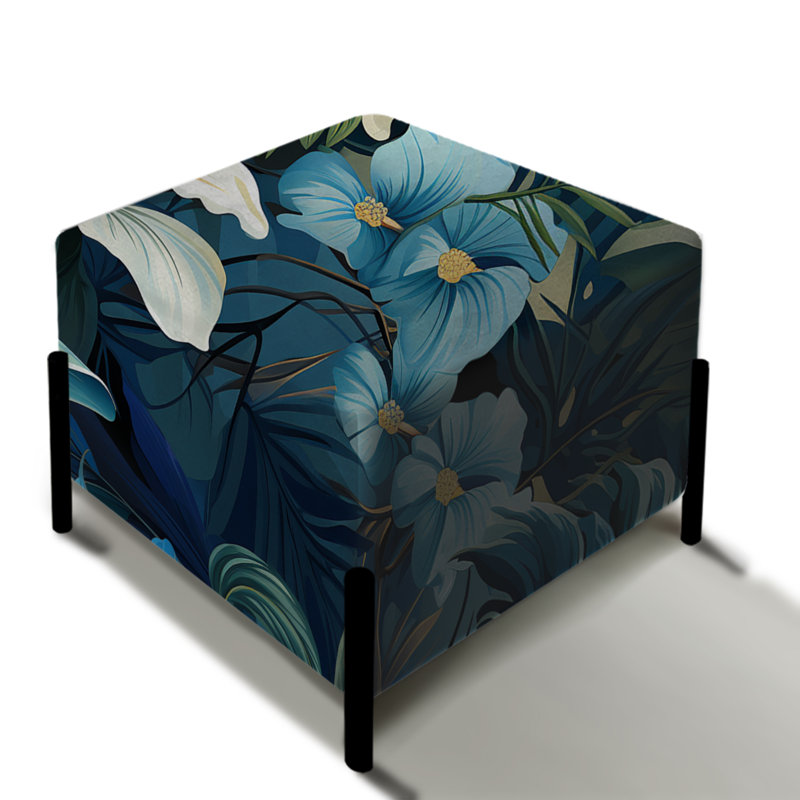 Motif tropical Twilight Oasis - repose-pieds carré tropical