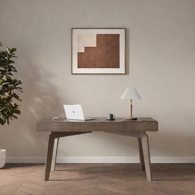 Solid wood desk with drawers for office and home u