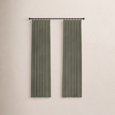 Westcliffe Velvet Curtain in Basil