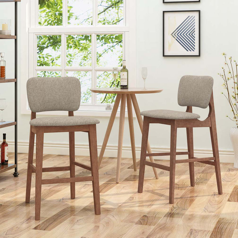 Tabouret de bar en bois, Beige