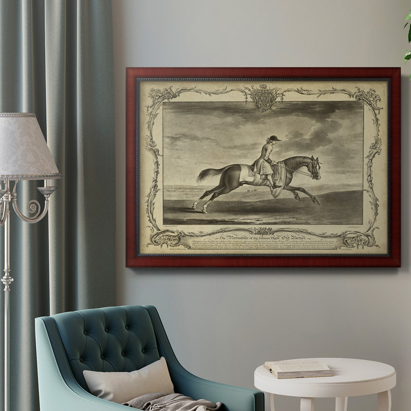 «Distinguished Horses I», toile encadrée de qualité supérieure - prête à être accrochée, H 16 po x l 20 po x P 2,5 po