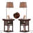 Madison 56 in. Modern LED Bedside Table Lamp with Fabric Drum Shade and Built-In USB Port - Bundle Set of 2-104311719-104311721