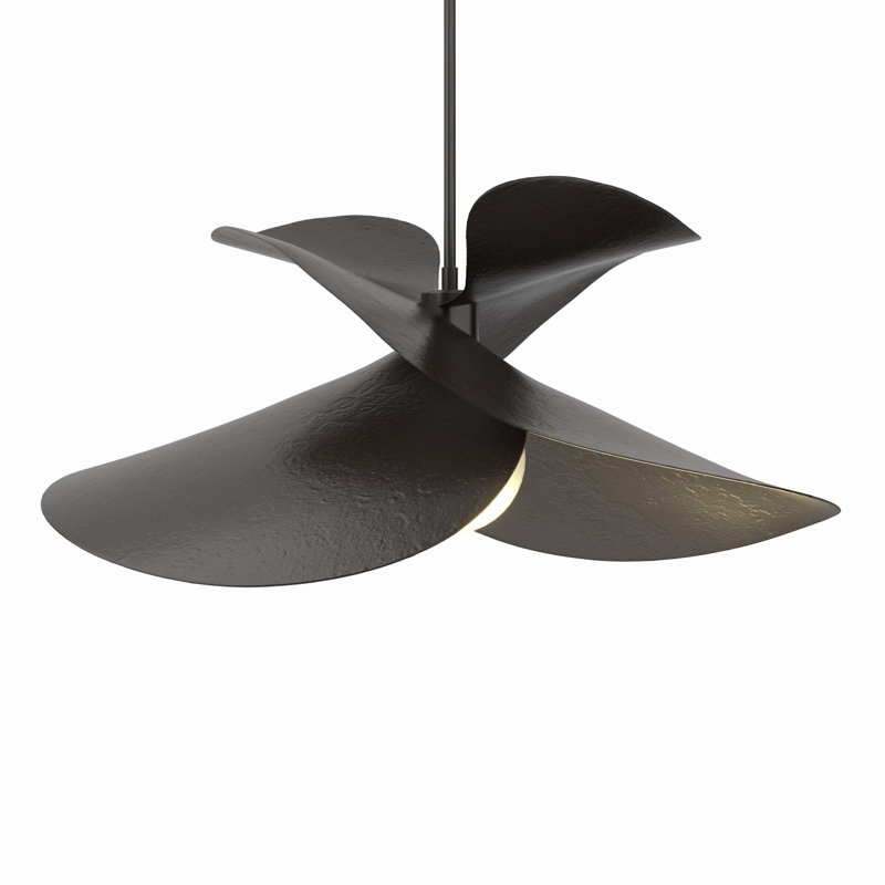 Hibiscus 1 - Light Unique/Statement Geometric Pendant, Oil Rubbed Bronze