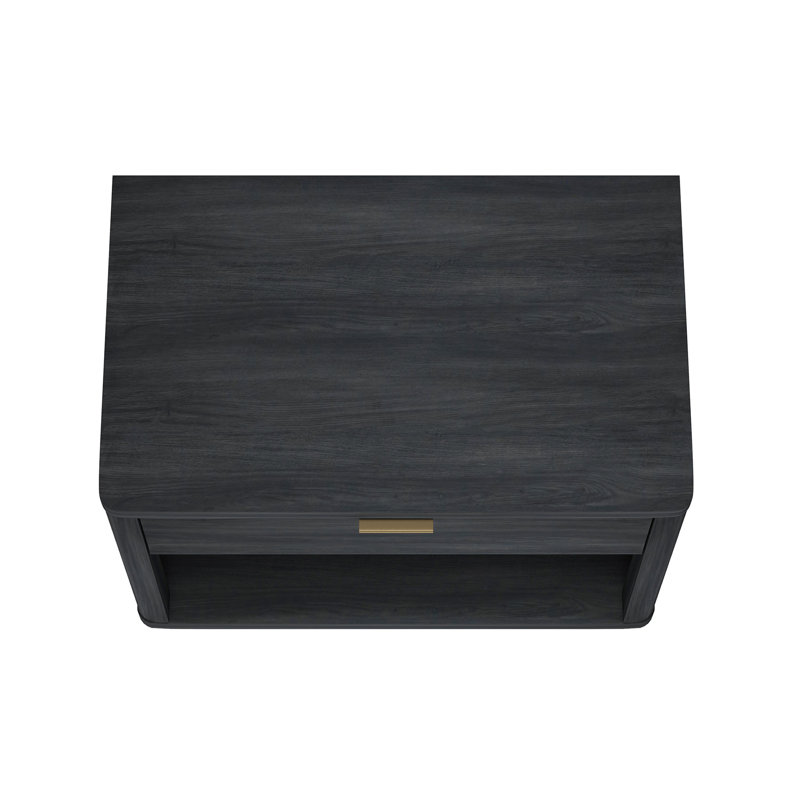 Evelyn 32" Nightstand In Charcoal (Only Nightstand), Charcoal 