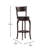 Enola Classic Wooden Dining Stool With Bowed Frame And Upholstered Seat-786081572-786081573