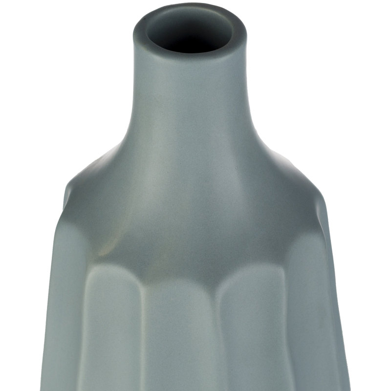 Ivory 17'' Ceramic Table Vase, Pale Blue