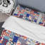 Multicolore patchwork matelassé - ensemble de housse de couette abstrait - microfibre de polyester-1456953886