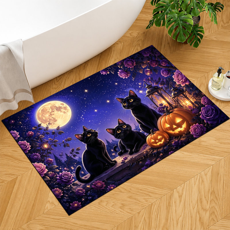 Tapis d'entrée antidérapant pour l'entrée d'Halloween, Halloween 7, 24 po x 36 po