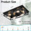 Plafonnier encastré, luminaire de cuisine encastré 6 lumières noir Farmhouse, cage en métal fermée de 23 po pour plafonnier pour entrée de cuisine E26-125845309-125845308