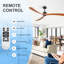 72"3-Blades Farmhouse Ceiling Fan With Remote,Reversible Dc Motor