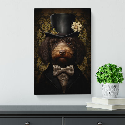 Labradoodle Gothic Art - Wrapped Canvas