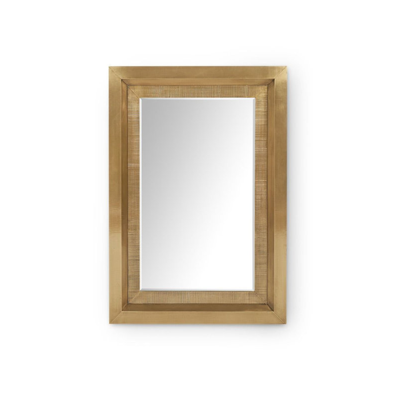 Princeton Rectangle Brass Mirror