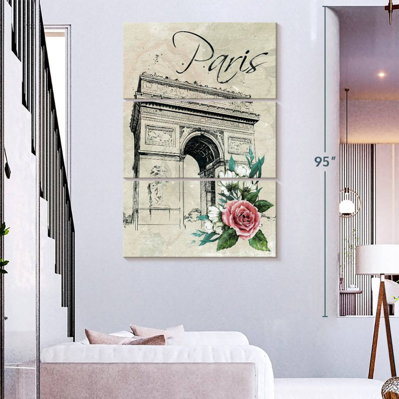 Lilie Champs-Elysees Paris Floral, H 74 po x l 48 po