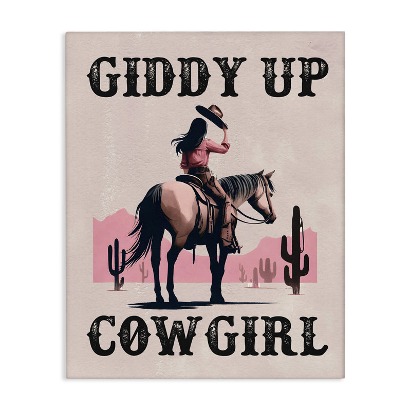 Art mural sur toile Giddy Up, H 48 po x l 36 po