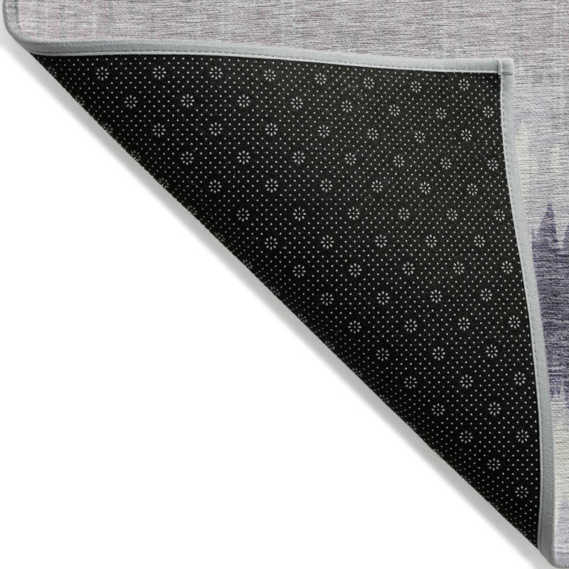 Tapis intérieur lavable rayé ivoire 8 pi