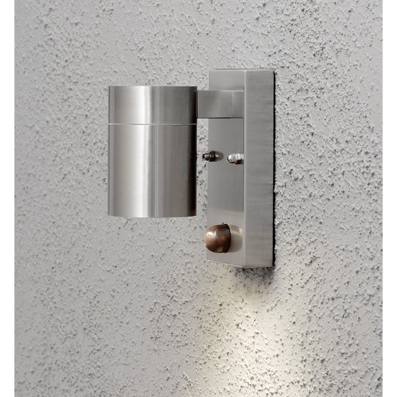 Modena 14cm H Outdoor Armed Sconce, Stainless Steel