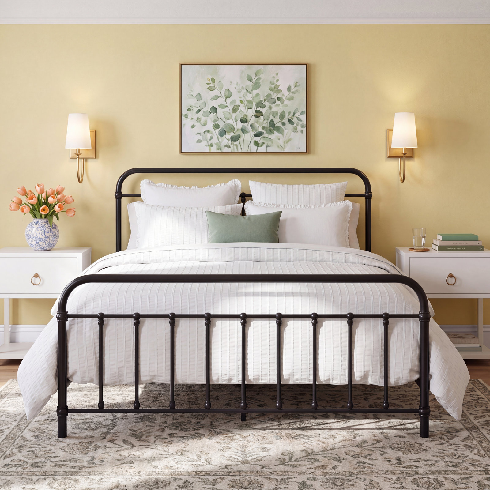 Classic Ruffle White Sham, Euro, White