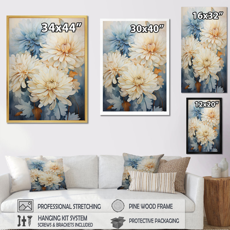 Minimalisme des mamans, peinture en bleu et or II sur toile, Toile tendue, H 32 po x l 16 po x P 1 po