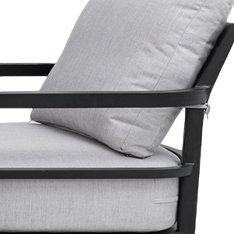 Ensemble de conversation d'extérieur en aluminium 4 pièces avec coussins Sunbrella