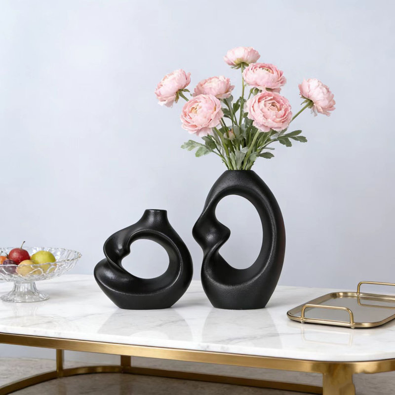 Vase de table Keyner, Noir