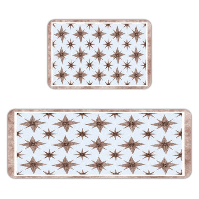 Starburst Geometric, Kitchen Mats Set of 2