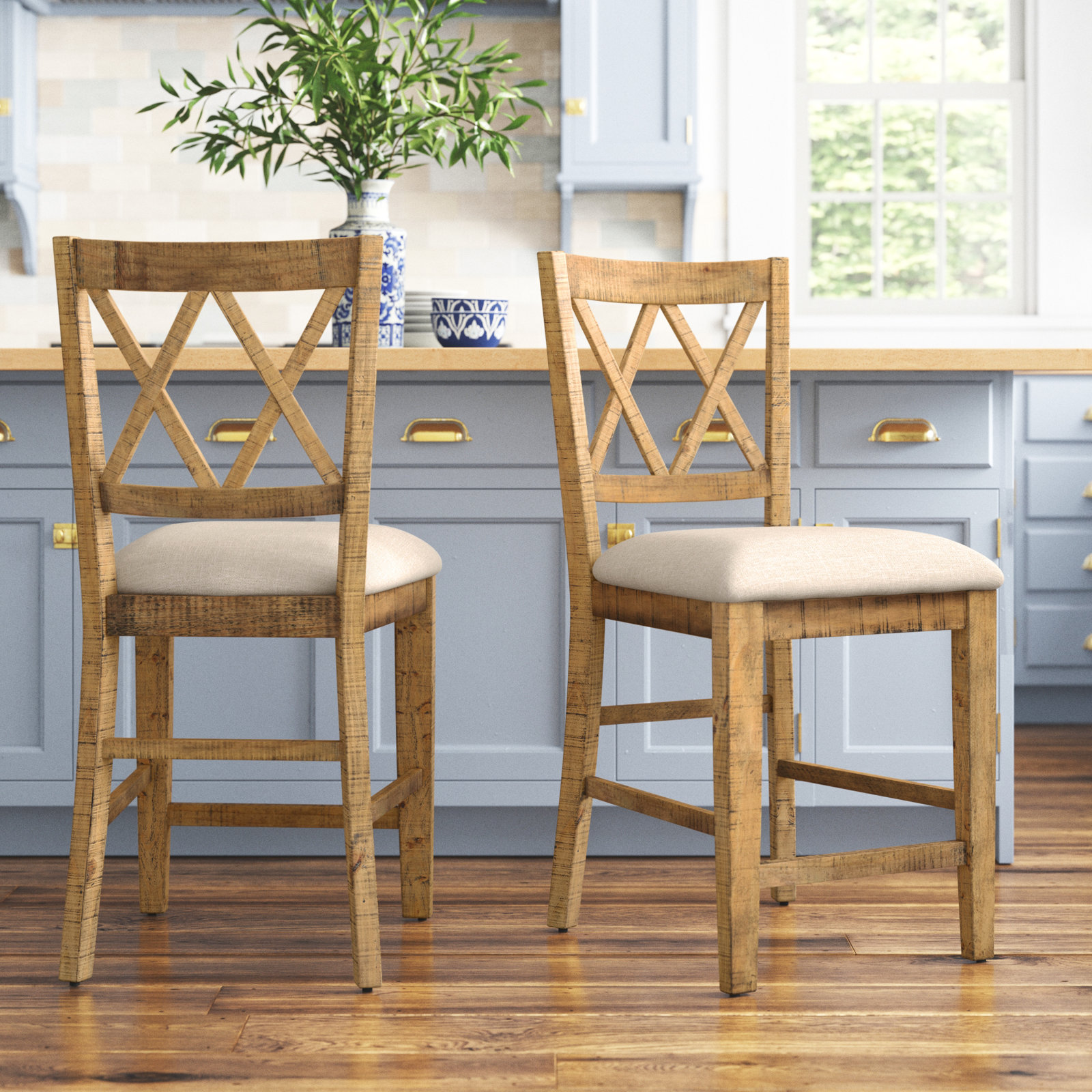 Maxine 25" Bar Stool, Brown