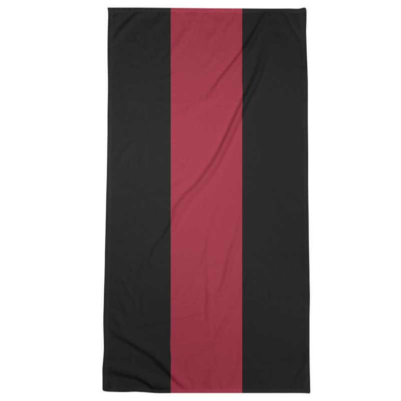 Beach Towel, Black/Red