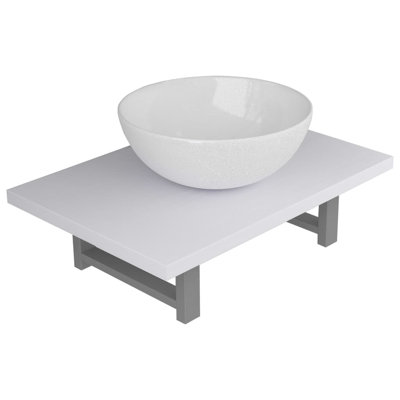 Lindford 600mm Single Bathroom Vanity with Vessel Ceramic Basin