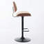 Swivel Faux Leather Upholstered Metal Bar Stools Set with Back-1298418982