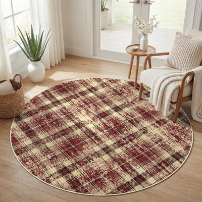 Tapis lavables pour chambre à coucher Tapis moderne pour salle de séjour Tapis contemporain à carreaux antidérapants Tapis antidérapant à poils courts pour salle de jeux