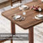 Table de salle à manger en bois pour 4 à 6 personnes, table de cuisine de ferme 63 pouces avec pieds en bois massif-875612554