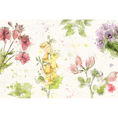 Floral Splash I by Katie Pertiet - Painting Print
