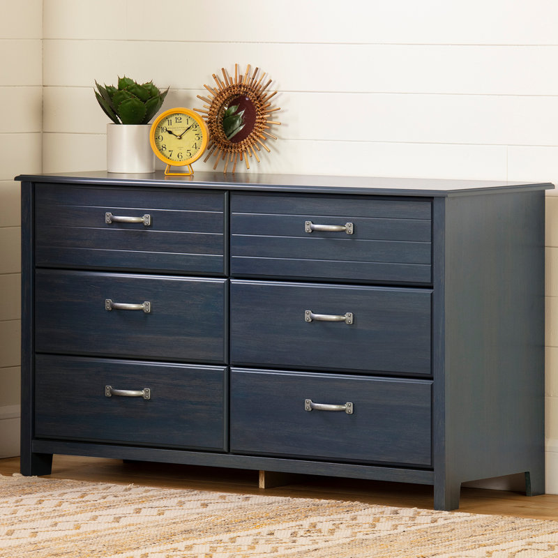 Commode 6 tiroirs Asten, Bleuet