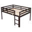 Lit mezzanine avec échelle en bois massif-1296507188