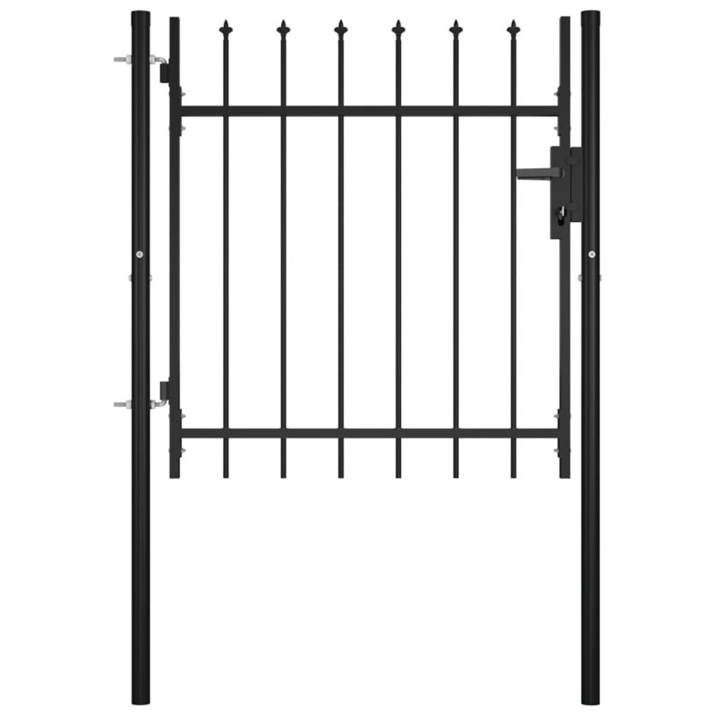 Barrière en métal noir Levacy, H 2,5 pi x l 3,3 pi