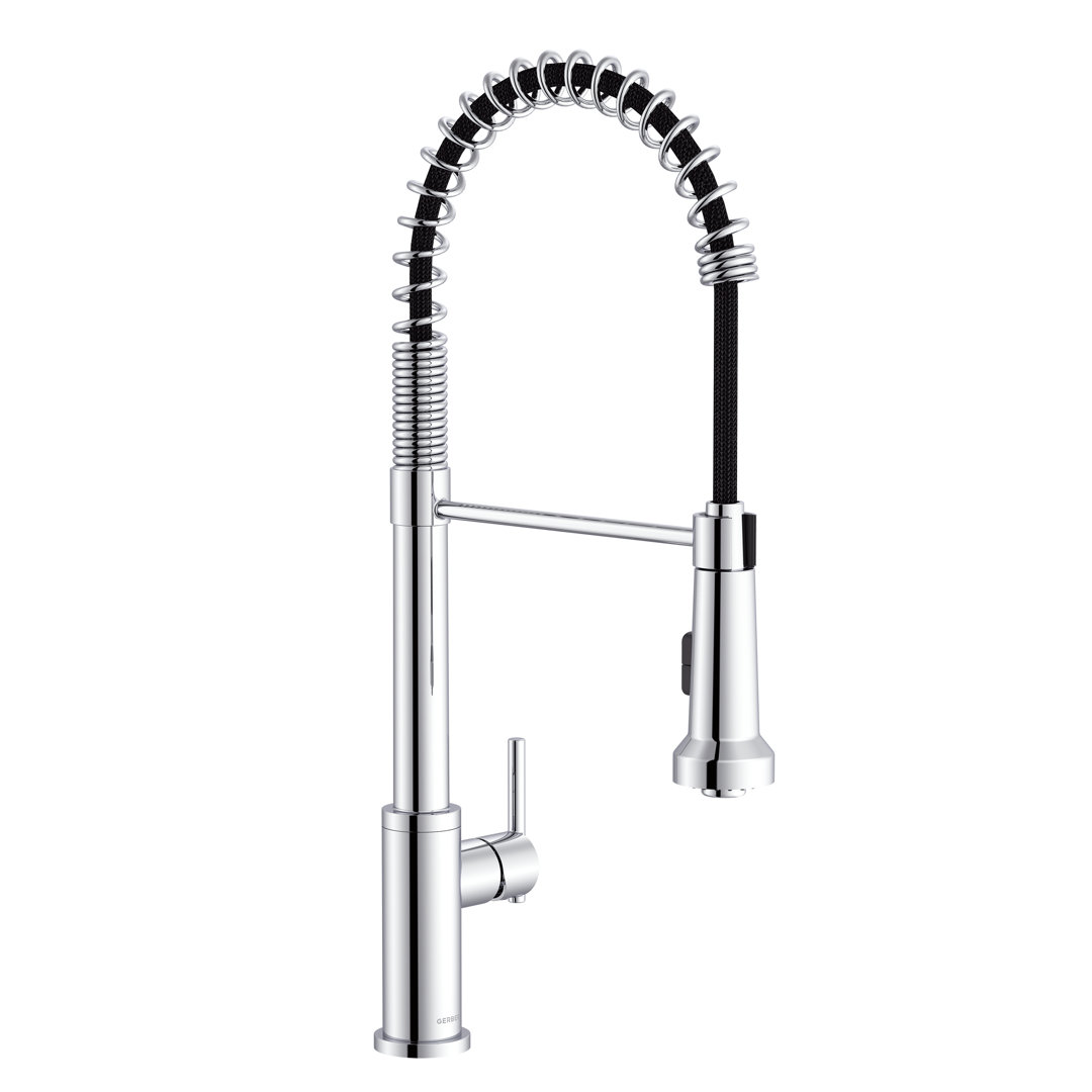Parma Pre-Rinse Single Handle Spring Pull-Down Kitchen Faucet Gerber 