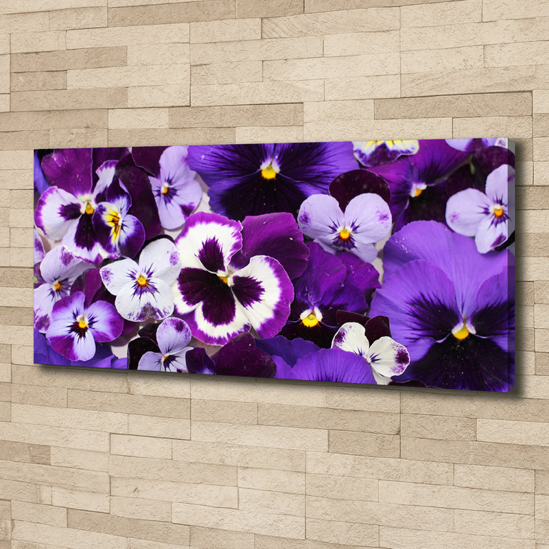Pansies 1 Piece Wrapped Canvas Wall Art