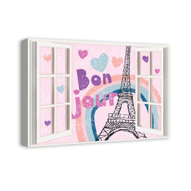 Art sur toile Bonjour, H 16 po x l 24 po x P 1,25 po