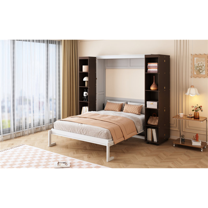 Space-saving Queen Murphy Bed Mdf Versatile Living Spaces With Hidden Storage
