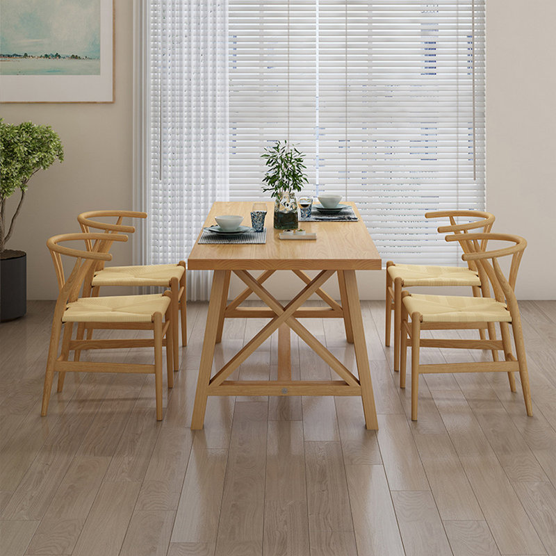 Table de salle à manger Burlywood, H 29,53 po x L 70,87 po x l 31,5 po