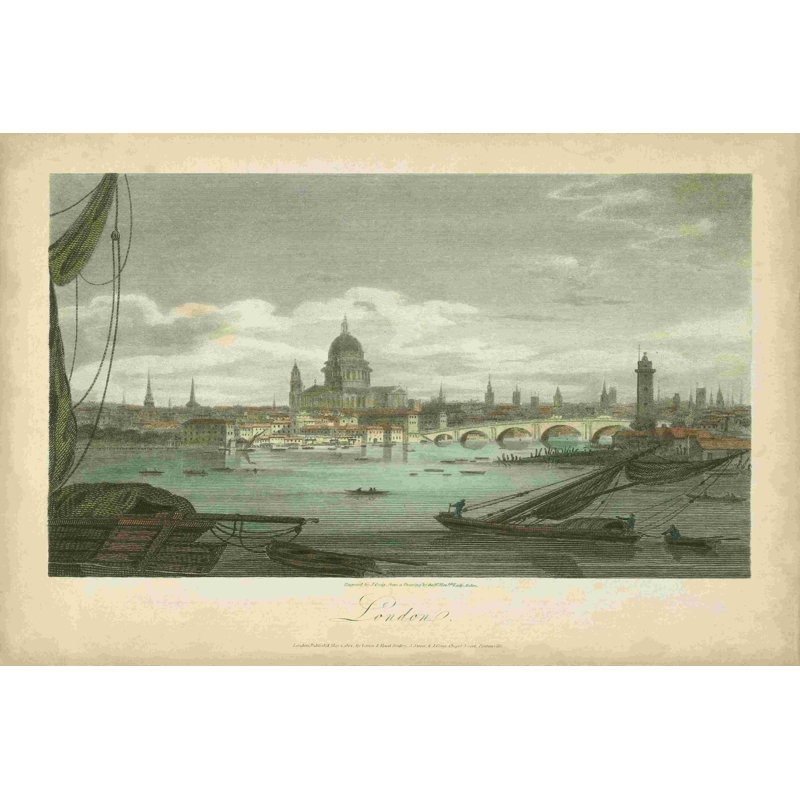 Vue de Londres, H 24 po x l 36 po